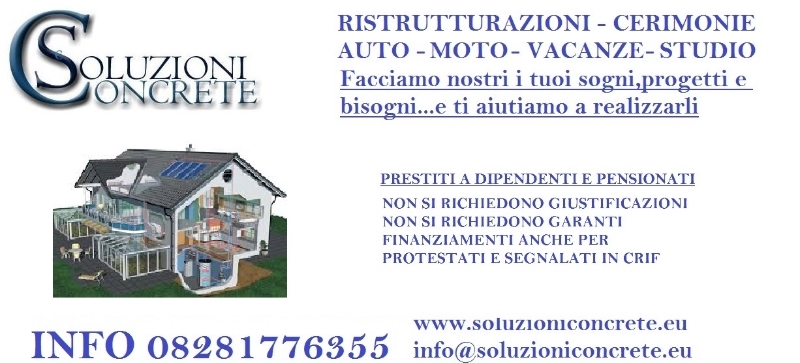 SOLUZIONI CONCRETE - MUTUO CASA E CONSOLIDAMENTO DEBITI